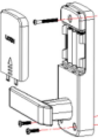 2. lnstalacja 2.1. Zdemontuj obecnq klamk 2.2. W celu wykonania instalacji zamka smartlock 401 niezb dne jest przewiercenie otworu w drzwiach.