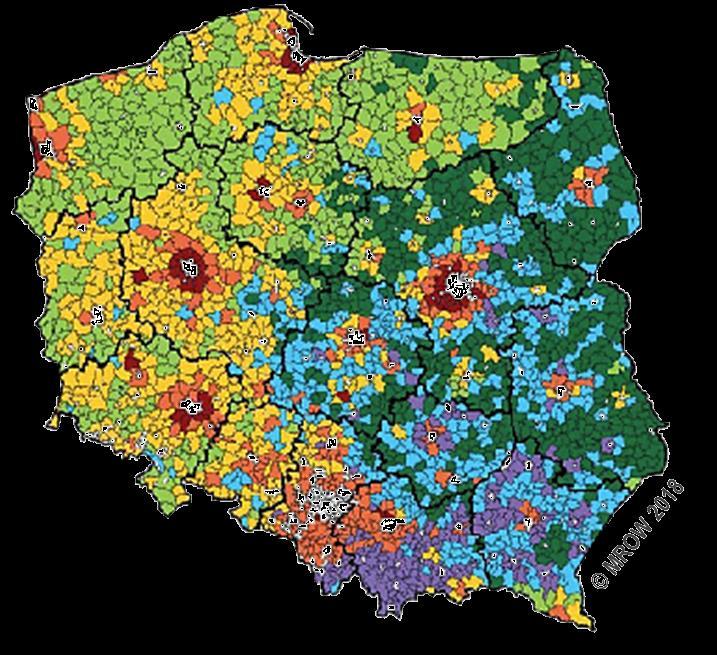 Obszary wiejskie Klasyfikacja obszarów wiejskich + Następuje stały wzrost liczby