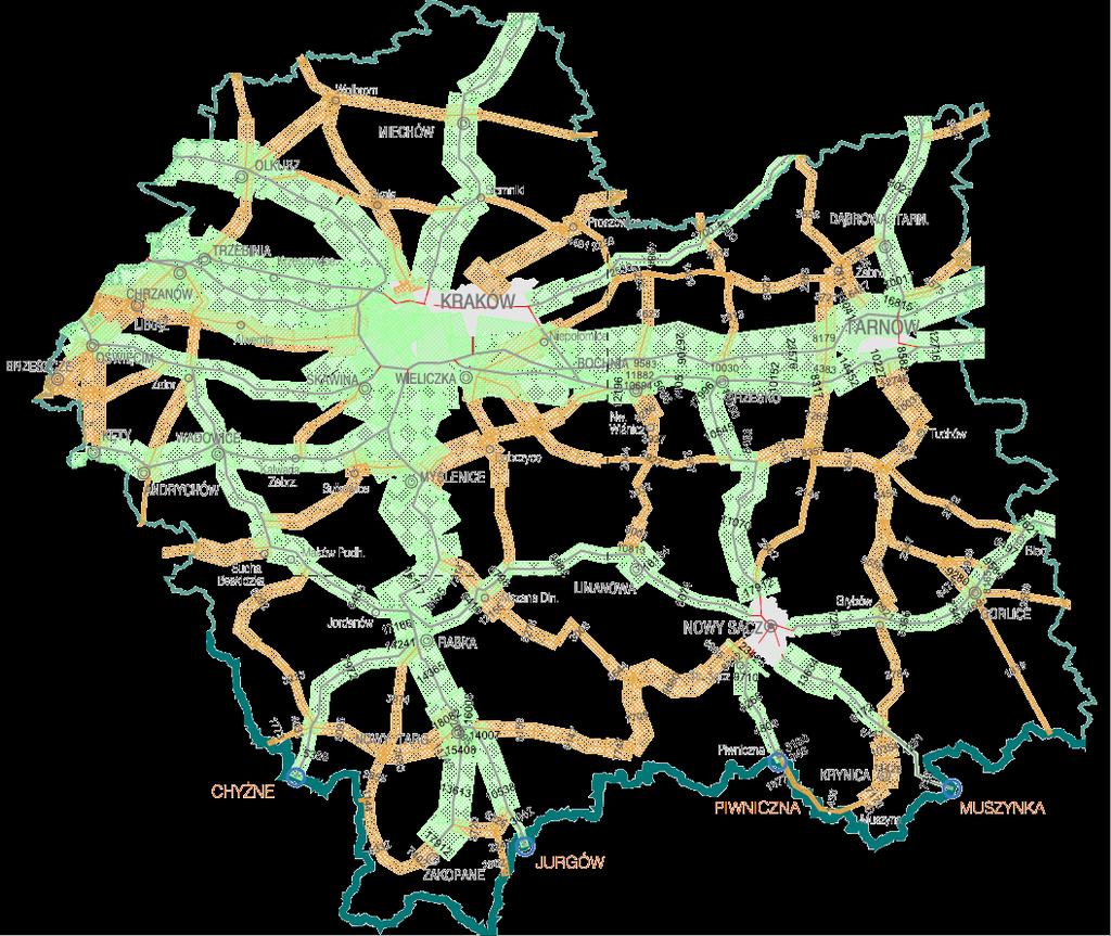 geograficznych (obszary górskie). + na tle kraju.