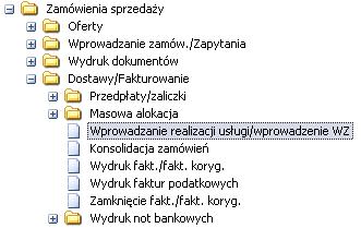 Strona 4 W oknie Nr Zamówienia (1) należy wybrad zamówienie wygenerowane dla odpowiedniego klienta. Rozwinięcie listy dostępnych zamówieo następuje po wciśnięciu przycisku F4.