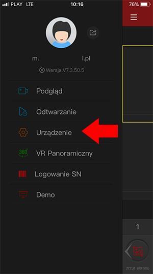 2. Dodawanie urządzenia klikamy w zakładkę Device