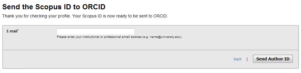 8. Zostaniemy przekierowani do strony, gdzie należy podać swój adres e-mail oraz potwierdzić klikając Send Author ID. 9. Ostatnim krokiem jest kliknięcie przycisku Send my publication list. 10.