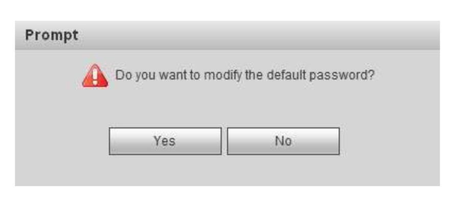 Rysunek 2-4 Po kliknięciu przycisku Yes pojawi się okno Modify Password.