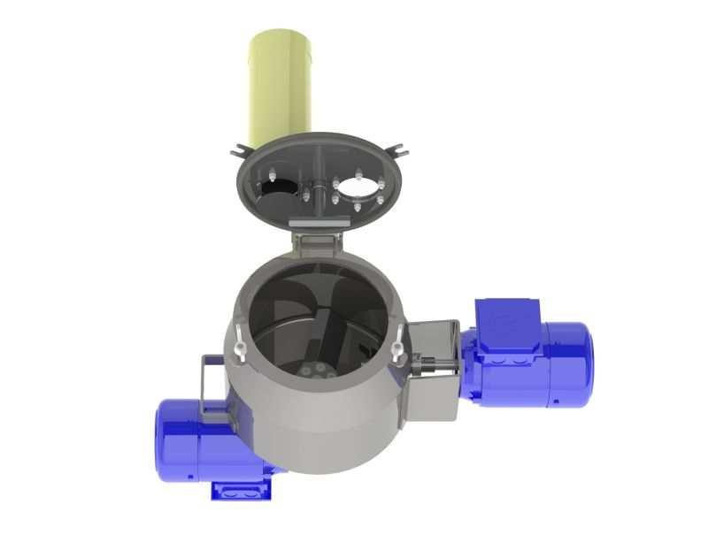 Granulator zbiornikowy high shear Zalety - możliwość zmiany ilości dodatków w trakcie granulacji - wysoka gęstość i