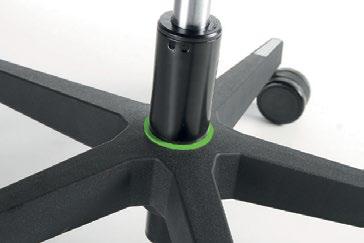 nylon black/ polyurethane armpad PU with front-back regulation, width adjustment (3D) DEMA harte Rollen für weiche Fußböden mit Bremse