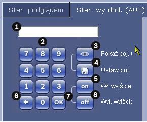 AutoDome Easy II IP Korzystanie z kamery AutoDome Easy II IP pl 87 11.5.1 Wprowadzanie polecenia sterującego za pomocą klawiatury Karta Ster. wy dod.