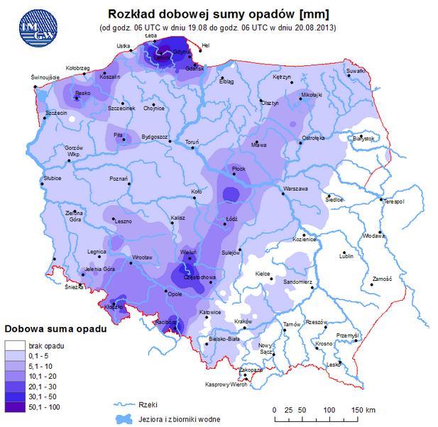 opadów OSTRZEŻENIA