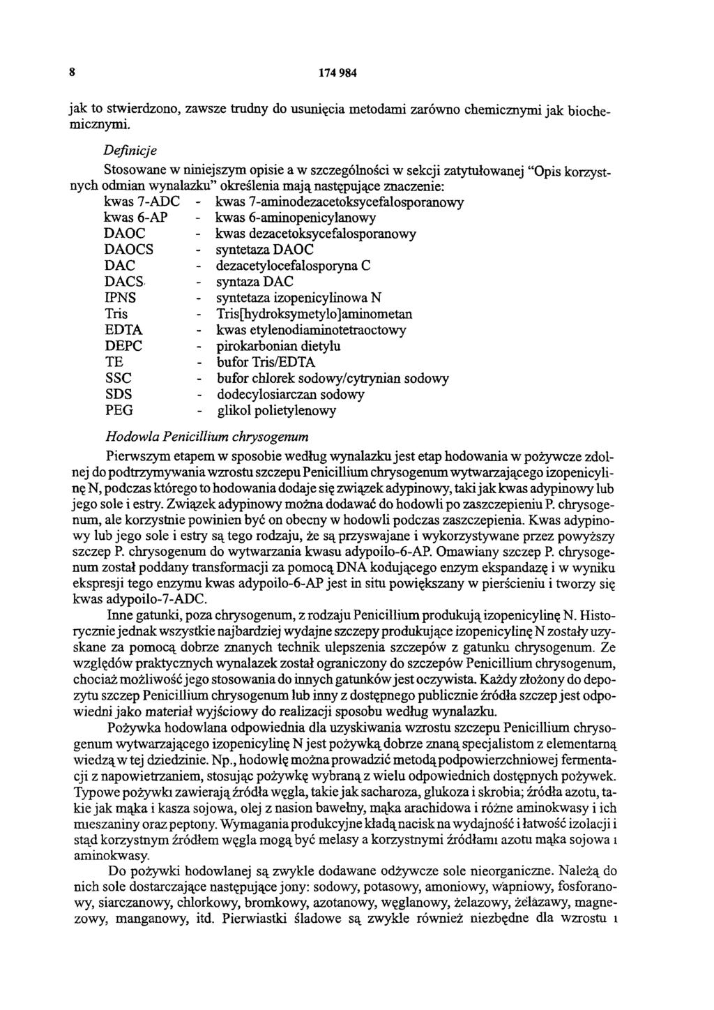 8 174 984 jak to stwierdzono, zawsze trudny do usunięcia metodami zarówno chem icznym i jak biochemicznymi.