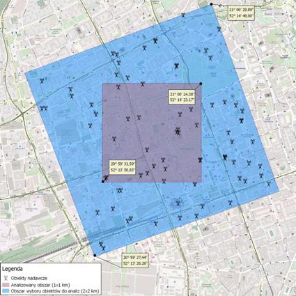 1 WARSZAWA PKiN WIELKOMIEJSKI (DenseUrban) RYSUNEK 7 Wizualizacja przykładowych zasobów