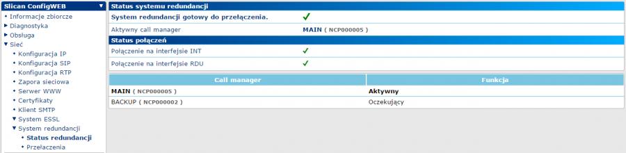 systemu: Dodatkowo system redundancji umożliwia automatyczne