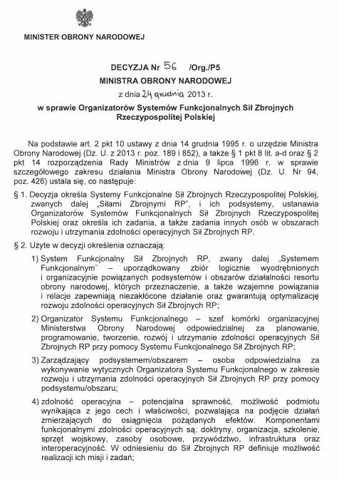 STANDARYZACJA OPERACYJNA SZ RP PROBLEMATYKA SO - RELACJE SRSBN RP Rozdział 1, pkt 2.1 (.