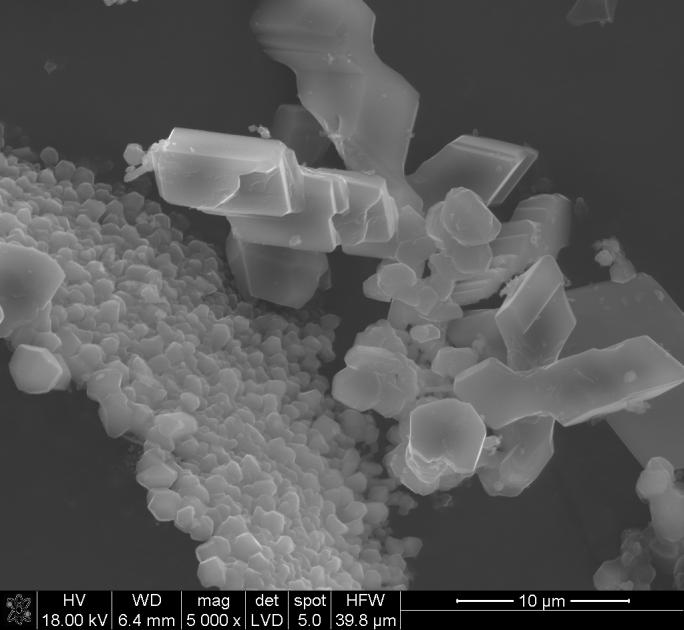 SEM images of powders obtained using coal derived from the phenol-formaldehyde pyrolysis at temperatures of 1500 C (a), 1600 C (b) and 1700 C (c).