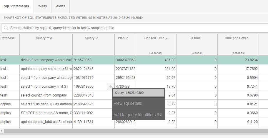Po wybraniu opcji Add to query identifiers list, dodajemy
