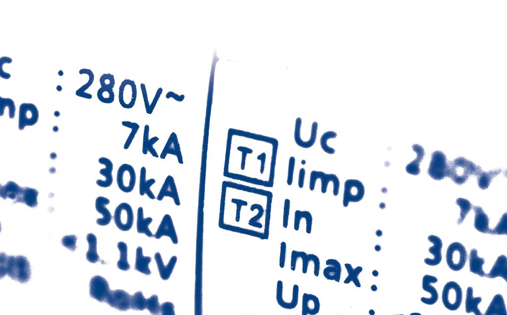 ajważniejsze parametry ograniczników przepięć Prąd Udarowy Iimp o kształcie 10/350 μs zdefiniowany przez wartość szczytową oraz ładunek Q, wykorzystywany do testowania ograniczników typu 1,odpowiada