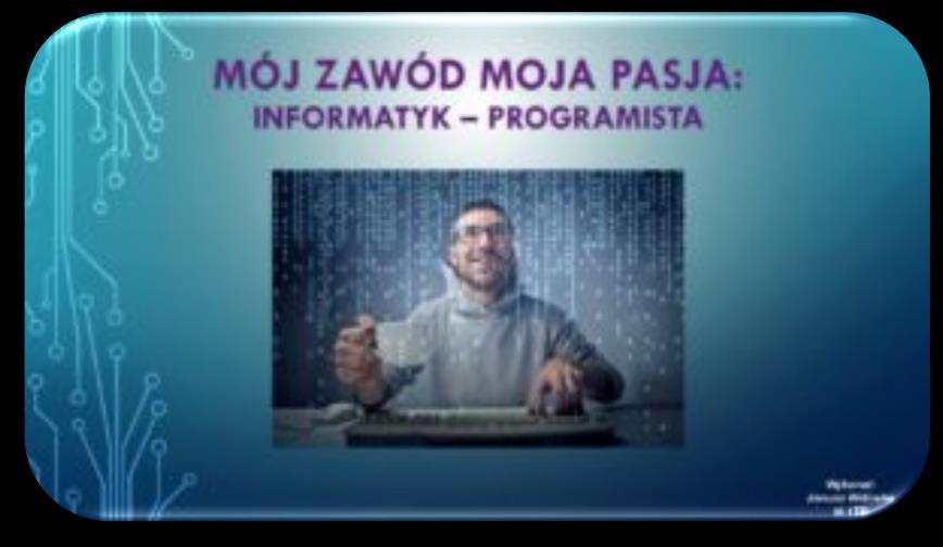 zawodowego Moja praca moja pasja szkolny