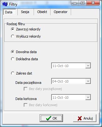 Po uruchomieniu aplikacji TBA_Reporter (np. poprzez ikonę z Rys. 4), po lewej stronie okna (Rys. 25) wyświetli się lista wszystkich sesji zapisanych w bazie danych.