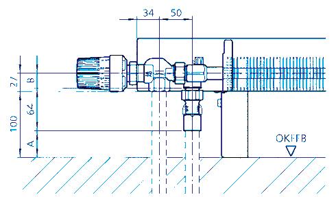 Wymiary PowerKon + F Wymiary PowerKon + F Długość obudowy kołpakowej Długość ożebrowanej części konwektora = Przykład: Wysokość obudowy