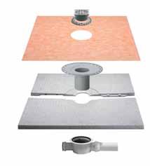 3 Schlüter -KERDI-SOWER-T 2-częściowy element ze spadkiem L x B = cm = mm nr art. / kpl.