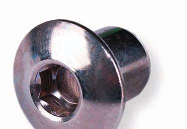SLEEVE NUTS / NAKRĘTKI ERICSONA SLEEVE NUTS / NAKRĘTKI ERICSONA SLEEVE NUTS with roun hea, hex rive NAKRĘTKI ERICSONA z łem wypukłym, nacięciem imusowym s [mm] s [mm] [mm] A00 1 M A00 1 M A00 1 M
