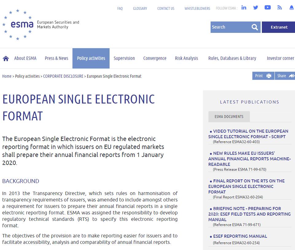 European Single Electronic
