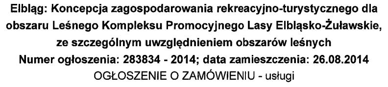 Elbląg oraz RDLP w Gdańsku BULiGL O.