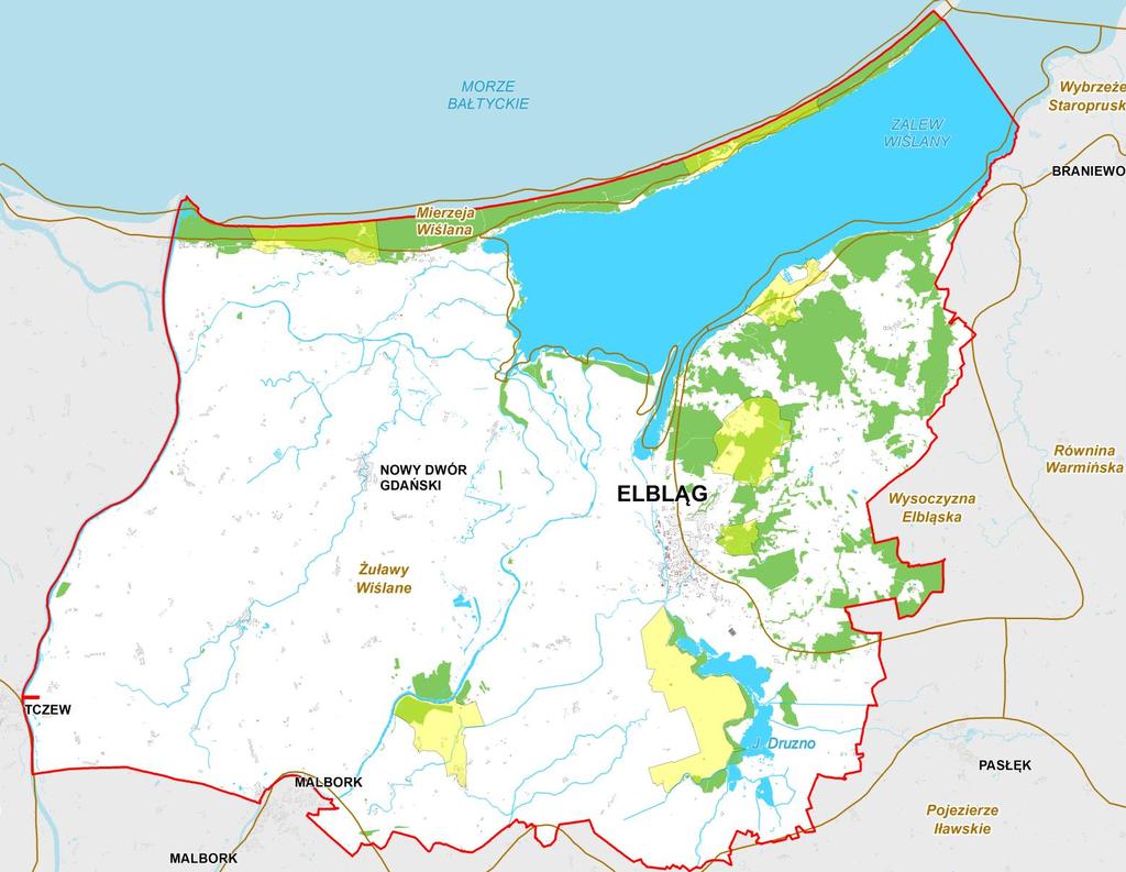 ETAP I - RAPORT WSTĘPNY UWARUNKOWAŃ I STANU ROZWOJU TURYSTYKI W LKP LASY ELBLĄSKO ŻUŁAWSKIE (GRUDZIEŃ 2014) 1. Krynica Morska 2. Stegna-Jantar 3. Tolkmicko- Kadyny 4. Elbląg Bażantarnia 5.