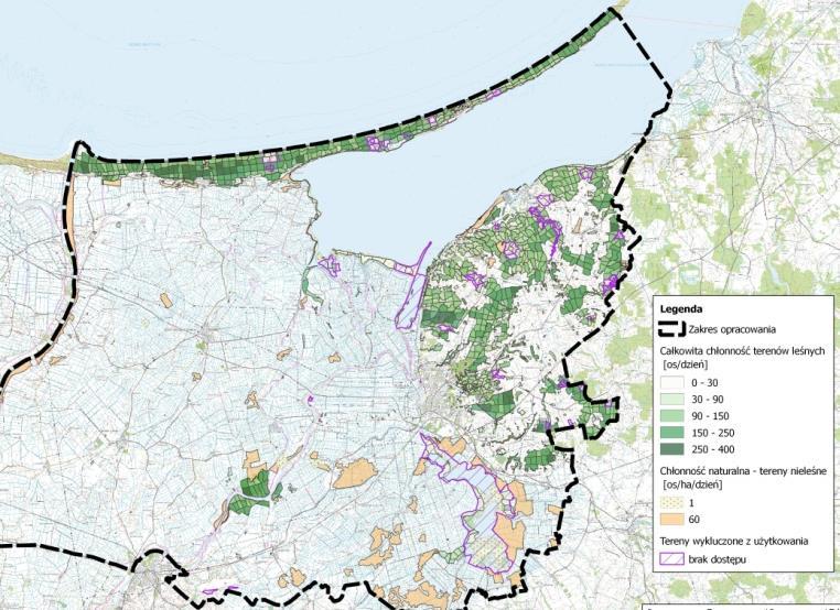 (atrakcyjność, chłonność, przydatność), oceny natężenia zagospodarowania i ruchu turystycznego, wskazania predyspozycji, ograniczeń