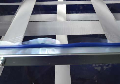 Specialized constructions for storage of plastic bottles. They are made of steel profiles and PVC tarpaulin.