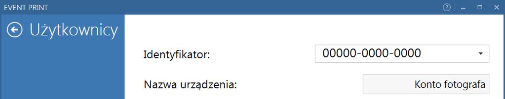 W wyświetlonym oknie możesz filtrować użytkowników aplikacji mobilnej po nadanym im identyfikatorze - identyfikator nadawany jest automatycznie po pierwszym podłączeniu się urządzenia mobilnego do