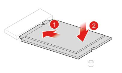 Rysunek 68. Instalowanie dysku SSD M.2 Rysunek 69. Dokręcanie wkrętu 6. Zainstaluj z powrotem usunięte części. Wymiana części: patrz Kończenie wymiany części na stronie 56.