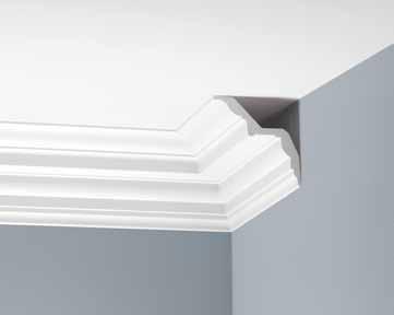 31 T-LS-LGG-33-101 76 mm T-LS-LGG-34-101 126 mm LISTWA GZYMSOWA GŁADKA 2400 mm SMOOTH CORNICE MOULDING 2400 mm КАРНИЗ