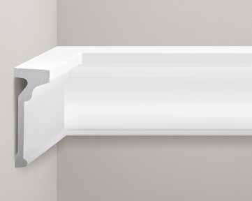 T-LS-LNG-07-101 17 mm T-LS-LNG-08-101 / T-LS-LNG-08F-101 15 mm LISTWA NAŚCIENNA GŁADKA 2400 mm SMOOTH WALL-MOUNTED MOULDING 2400 mm МОЛДИНГ