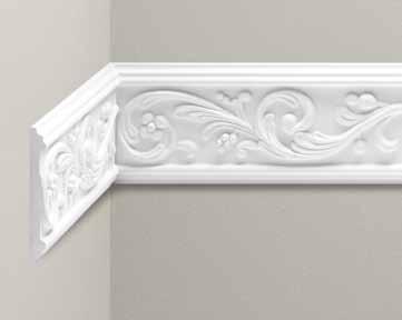 T-LS-LNZ-04-101 / T-LS-LNZ-04F-101 19 mm LISTWA NAŚCIENNA ZDOBIONA 2400 mm / 2350 mm ORNAMENTED WALL MOULDING 2400 mm / 2350 mm МОЛДИНГ С ОРНАМЕНТОМ 2400 мм / 2350 мм 81 mm LISTWA NAŚCIENNA ZDOBIONA