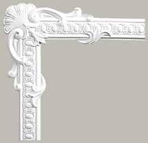 NAROŻNIK NAŚCIENNY ZDOBIONY 255 x 255 x 19 mm ORNAMENTED WALL CORNER MOULDING 255 x 255 x 19 mm