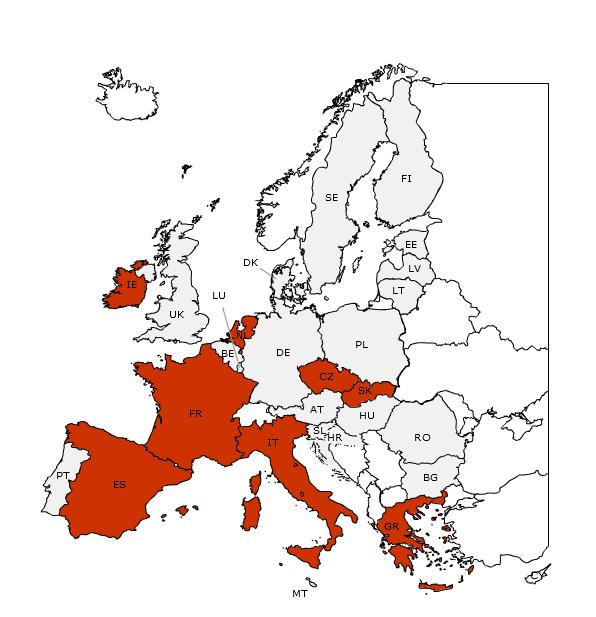 3.4.1. Podział według państw członkowskich Mapa i tabela 3.4.1: Korekty finansowe wykonane w 2014 r.