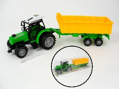 12/24 Traktor z przyczepą, friction; wym.