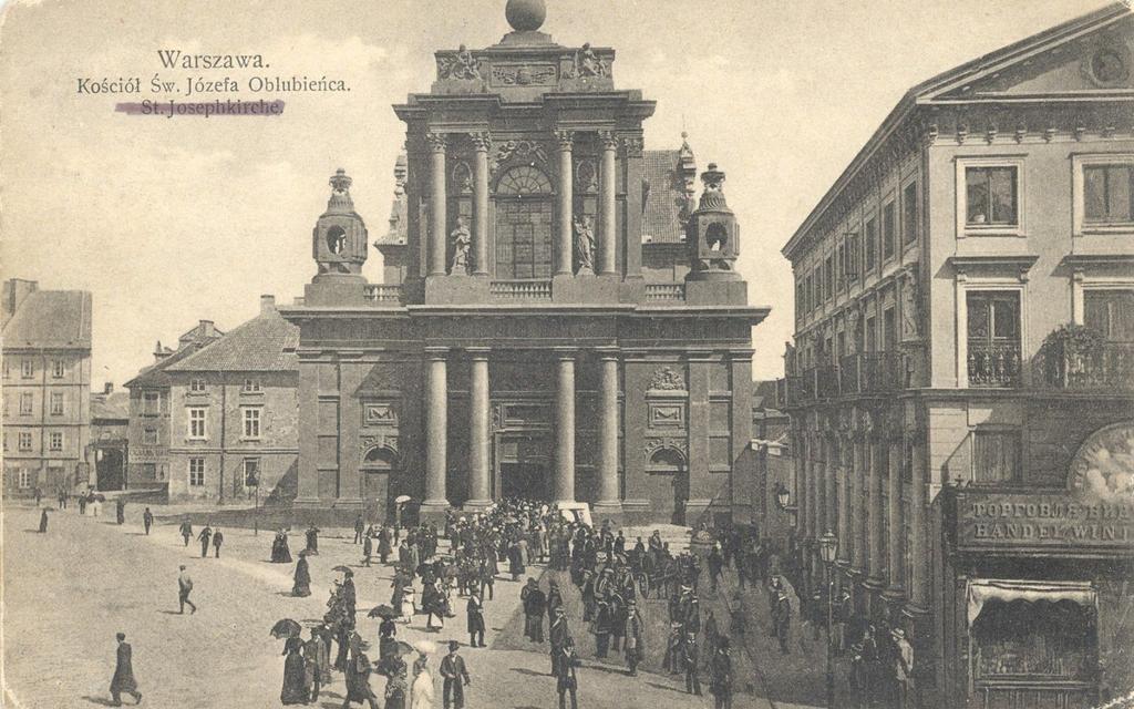 Kościół Karmelitów (obecnie Kościół Wniebowzięcia Najświętszej Maryi Panny i św. Józefa Oblubieńca) w 1870, fot.