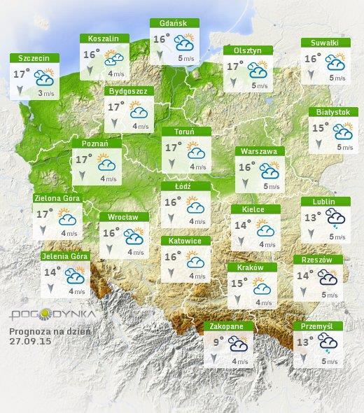 opadów Prognoza