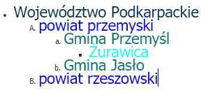 Przykład: <span>...</span> - w połączeniu ze stylami CSS, umożliwia formatowanie tekstu objętego tym znacznikiem.