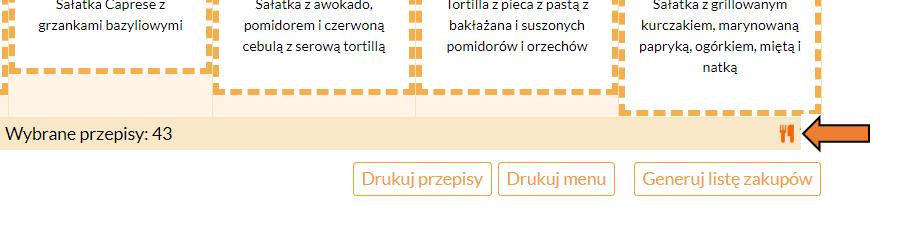 Naciśnij ikonę. Wyświetli Ci się liczba porcji.