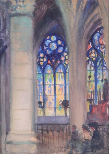 19 16 Teodor Grott (1884-1972) Notre Dame, 1910 technika: akwarela, papier wymiary w świetle oprawy: