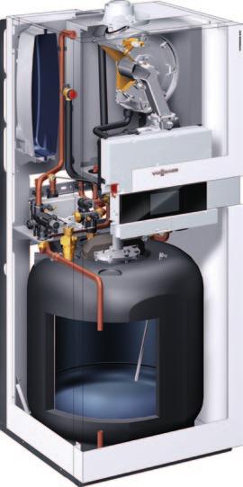 W Vitodens 222-F kompaktowy kocioł kondensacyjny ze zbiornikiem c.w.u. ładowanym warstwowo Vitotronic typ HC1B poj. zbiornika B2TB039 14 184, B2TB040 14 233, B2TB041 14 648, B2TB042 14 996, nr zam.