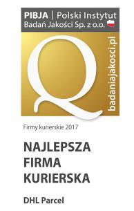 DOCENIAJĄ NAS KLIENCI I EKSPERCI Najwyższa Jakość QI 208 Parcel Polska już po raz trzeci otrzymał certyfikat i godło QI w Programie Najwyższa Jakość Quality