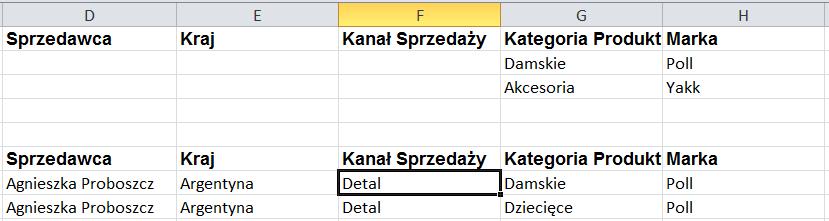 Marka i stosując następujący zapis: =G1&H1 30. Znak & skleja teksty z kolumny G oraz H.