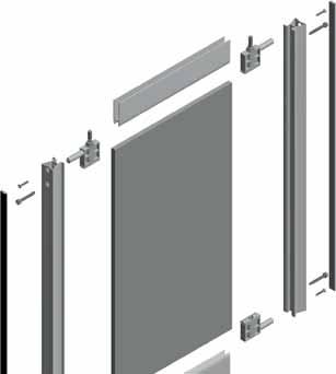 Installation of holder in the horizontal profile insert the bolt into the hole in the cube and fasten the nut prior to the assembly in order to prevent the