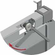 / Screw the bolt into the roller, lifting the whole door, and adjust the height.