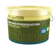 ZAPRAWA HYDROIZOLACYJNA JEDNOKOMPONENTOWA I1K: 2,5-3,0 (zużycie przy warstwie izolacji o grubości 2mm) 15kg - 42szt.