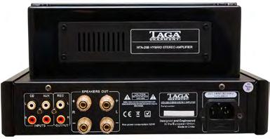 Wzmacniacz hybrydowy Klasa A/B Wejścia: 1 x RCA stereo CD, 1 x AUX, 1 x USB Wyjścia: 1 x RCA stereo REC Wejście