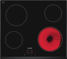 touchlider 17 poz. mocy funkcja quicktart funkcja retart Timer z funkcją wyłącz. dla każdego pola dwustopniowy wskaź. zalegania ciepła zabezp. przed uruchom. przez dzieci elektron.