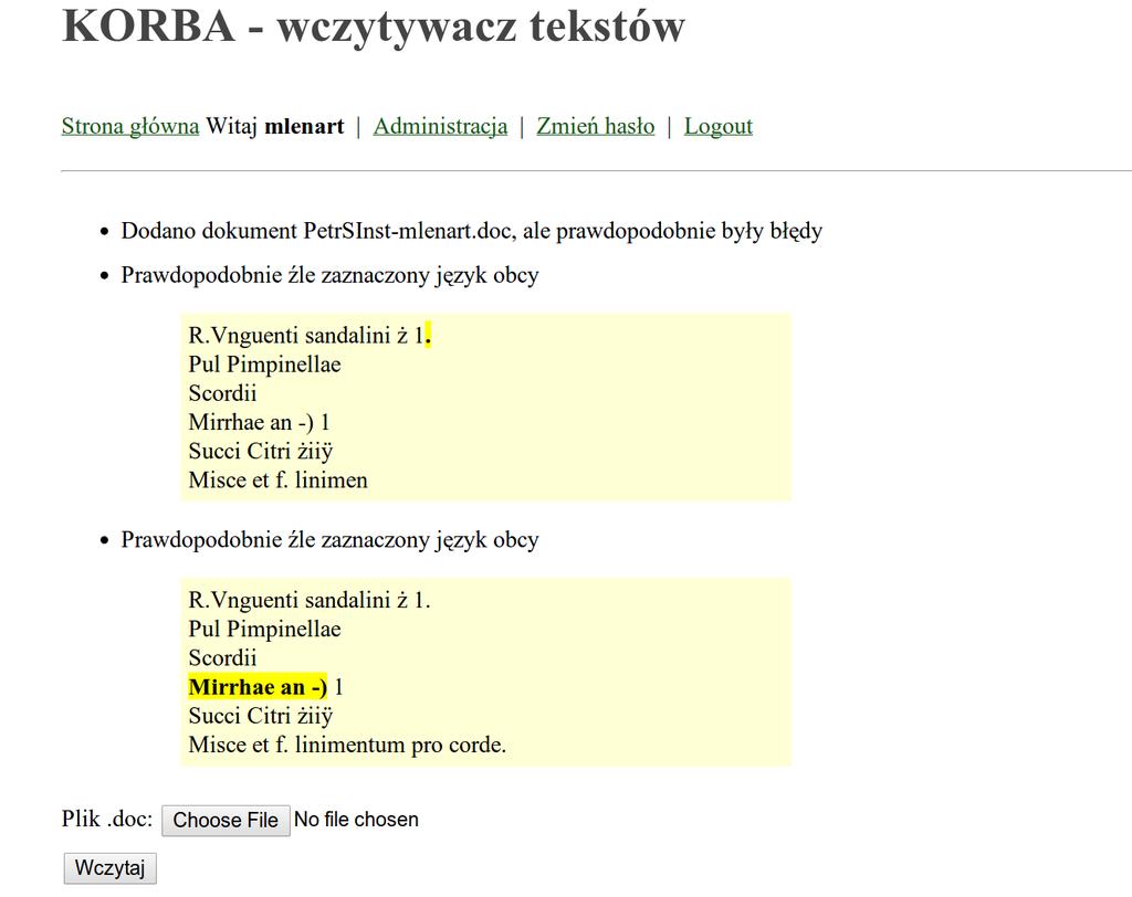Serwis do konwersji obsługa błędów Maciej Ogrodniczuk, Michał